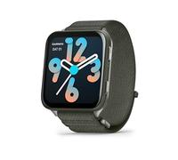 Garmin Venu X1, GPS Smartwatch, Ampio Display AMOLED 2", Torcia LED, Cassa Ultra Sottile da 8 mm, 100 App Sportive Precaricate,Autonomia fino a 8 giorni, Cinturino in Nylon ComfortFit, Moss