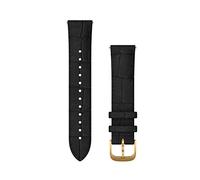 Garmin Viomove Bracciale, Lussuoso, 20 mm, Pelle Italiana Nera, Fibbia Oro