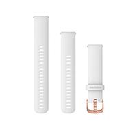 Garmin Viomove Braccialetto, Stile 20 mm in Silicone Bianco con Fibbia Oro Rosa
