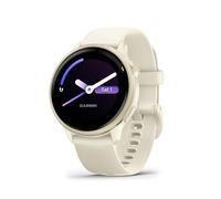 Garmin vívoactive 6, Smartwatch AMOLED 1,2" 2.000 nit, Cassa 42mm, Musica, GarminPay, +80 Sport, GPS, Cardio, Coach, Dinamiche di corsa, App Mobility, Autonomia 11 giorni, Bone & Lunar Gold
