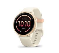 Garmin vívoactive 6, Smartwatch AMOLED 1,2" (2.000 nit), Cassa 42mm, Musica, Pay, +80 Sport, GPS, Cardio, Coach, Dinamiche di corsa, App Mobility, Autonomia 11 giorni (Bone & Pink Dawn)