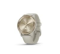 Garmin vívomove Trend, Smartwatch ibrido, Cassa 40mm, Touchscreen LCD e Lancette, Notifiche, Pay, Cardio, SpO2, GPS connesso, Monitoraggio 24/7, Sleep Score (Cream Gold & French Grey)