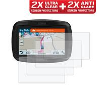 GARMIN ZUMO 395LM Proteggi Schermo: 2 x Trasparente & 2 x Anti-Riflesso