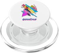 Garmisch, sci, vibrante, sci, avventura, illustrazione PopSockets PopGrip per MagSafe