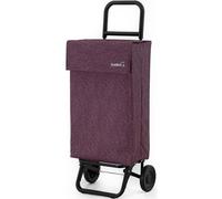 GARMOL Carrello della spesa pieghevole 48 litri | Carrello della spesa 2 Ruote Grande Capacità | Carrello della spesa Pieghevole Colore Melanzana