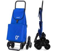 GARMOL Carrello per la spesa termico pieghevole da 55 litri | Tasca termica interna da 11 litri | Carrello della spesa 8 ruote scalate di grande capacità | Carrello pieghevole colore blu