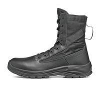GARMONT TACTICAL T8 LE 2.0 - Stivali da uomo e da donna, in pelle pieno fiore lucidabile, leggeri e traspiranti, con cerniera laterale, conformi alle uniformi, altezza 20,3 cm, colore nero