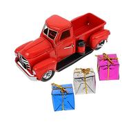 Garneck 1 Pc Auto d'Epoca in Ferro Arredamento Camion Rosso Vintage Giocattoli Ornamenti Retro regalini Natale Classico di Auto d'Epoca Decorazione del camioncino Ferro da Stiro