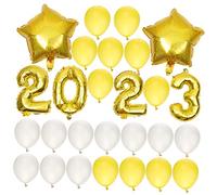 Garneck 1 Set decorazione a palloncino palloncini classe 2023 palloncini foil con stella dorata Mongolfiera 2023 blu palloncini laureati palloncini per feste di laurea emulsione D'oro
