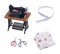 Garneck 1 Set decorazione della casa delle bambole mini macchina da cucire soprammobili macchina per cucire Accessori per la casa delle bambole Decorazione di micro paesaggi