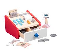 Garneck 1 Set Giocattoli cassieri in legno giocattoli per giocattoli legno toys for Fingta e gioca registratore di cassa registratore di cassa falso Di legno