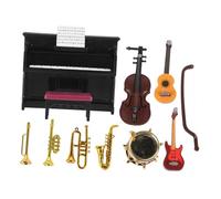 Garneck 1 Set mini di strumento musicale mini violino giocattolo Bambola giocattoli delicato giocattolo in miniatura arredamento della casa in miniatura plastica