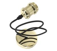 Garneck 1 Set Porta Della Lampada a Disco Sospeso Bulbo Di Illuminazione a Sospensione Attacco Luce Led E27 Lampada a Sospensione Per Ristorante Kit Lampada Fai Da Te Plafoniera Pvc D'oro