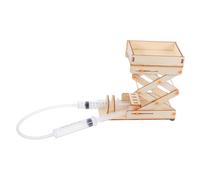 Garneck 1 Set Tavolo elevatore idraulico giocattolo con sollevamento a forbice kit di scienze dell'educazione Giocattolo da laboratorio fai-da-te addominali Beige