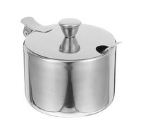 Garneck 1 Set Zuccheriera in Acciaio Inox Contenitore Per Lo Zucchero Di Canna Contenitore Di Burro Chiarificato Contenitore Per Spezie Con Cucchiaio Silver Acciaio Inossidabile