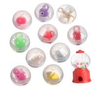 Garneck 10 Pezzi Capsule Trasparenti Riempibili per Distributori Automatici di Gumball Mini Palline Resistenti in Plastica per Premi Feste e Macchine Eraser Vending