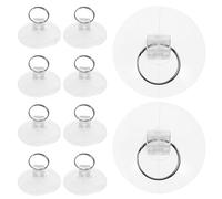 Garneck 10 Pezzi Ganci a Ventosa in Pvc Trasparente Rimovibili e Riutilizzabili per Superfici Lisce come Vetro e Finestre, per Organizzare e Appendere Oggetti