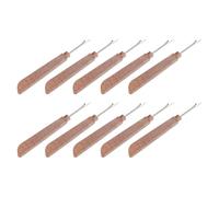 Garneck 10 Pezzi Scucitore Cucito Marrone con Manico Legno Plastico Acciaio | Strumento Manuale Ergonomico, Facile da Riporre, Semplice Stile per Hobbistica