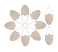 Garneck 10 Pezzi Scudo in Legno Non Finito per Decorazioni Natalizie Fai da Te, Versatile e Elegante per Progetti Creativi e Arredamento della Casa