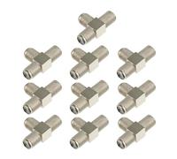 Garneck 10pezzi Divisore Coassiale Tipo Splitter Connettori Vie in Lega di Zinco Argento per Dividere Cavi Coassiali come Tv Via Cavo e Ricevitori Satellitari