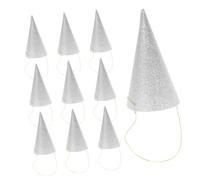 Garneck 12 Pezzi cappello di compleanno cappello compleanno cappellino compleanno Cappelli a cono per feste d'argento Cappello cono per feste d'argento regali cappellini compleanno Silver
