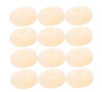 Garneck 12 Pezzi Creatore di Chignon per Chioma Ciambella Beige 9Cm Accessori per Chioma Raccolti per Donne e Ragazze per Feste Yoga e Uso Quotidiano