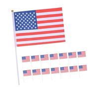 Garneck 15 Pezzi Bandierine Mano per Decorazioni per Memorial Day e Dei Veterani per Festivi