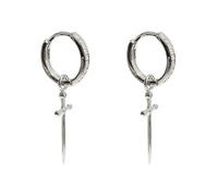 Garneck 1Paio Loop Rotondo con per Pendenti Platinato per Anniversari e Regali Speciali