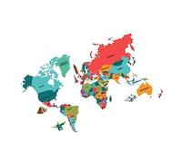 Garneck 1pezzi Adesivo Mappa Del Rimovibile Per Decorazione Stickers Per Camera