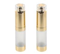 Garneck 2 Flaconi per Crema Occhi Ricaricabili da Viaggio 15ml con Pompa Airless e Punta Massaggiante, Contenitori Cosmetici Portatili per Massaggio Facciale e Cura del Contorno Occhi
