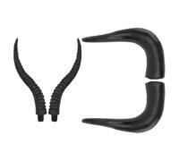 Garneck 2 Paia Fascia Corna Decorative in PVC Nero, Accessori | Facile da Realizzare a Mano, Può essere Appesa come Ornamento, Prop per Acconciatura Fai, Tema Party