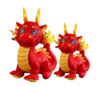 Garneck 2 Pezzi Bambola Del Drago Zodiacale Drago Cinese Figure Per Il Nuovo Anno Cinese Giocattolo Della Mascotte Del Capodanno Cinese Drago Ripieno Per Rosso Peluche