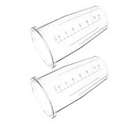 Garneck 2 Pezzi Bicchiere Frullatore in Plastica PC 650 Ml con Misuratore, Facile da Pulire e Compatibile per Smoothies, Succhi e Frullati in Cucina