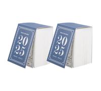 Garneck 2 Pezzi Calendario da Tavolo Mini 2025 Blu Carta per Scrivania Casa | Stampa Nitida, Design Narrativo Poetico, Stile Romantico Nostalgico, Gennaio Dicembre, Formato Compatto