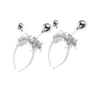 Garneck 2 pezzi Cerchietto Disco Ball con Design Glitterato Fascia Punk per Feste Cosplay e Festival Musicali Accessorio Unisex Resistente e