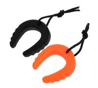 Garneck 2 Pezzi Fermaporta C in Plastica Resistente Cuneo Antischiacciamento e Antischianto per Emergenze da Arancione e Nero per Sicurezza Professionale in Ambito Ems e Antincendio