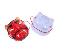 Garneck 2 Pezzi Maschera Demone Giapponese Samurai Plastica Leggera per Cosplay Halloween Mascherata e Feste Carnevale Design Tradizionale per Teatro e Party