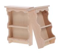 Garneck 2 pezzi Mobiletto da Parete in Legno per Casa delle Bambole Stile Giapponese Vintage Mini Armadi Sospesi per Cucina e Sala da Pranzo Accessori Miniatura per Arredamento Dollhouse