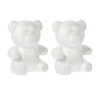 Garneck 2 Pezzi Modello Orso in Schiuma Bianca Fai da Te per Decorazioni | Creativo per Casa e Nozze, Leggero, Decorabile, Facile da Riparare, per Attività Manuali e Allestimenti