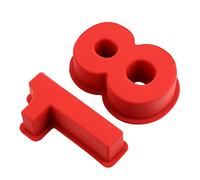 Garneck 2 Pezzi per Torte Numerici Accessori per Dolci in Silicone per Il 18° Compleanno per Dolci a Forma Digitale