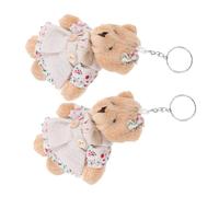 Garneck 2 Pezzi Portachiavi Peluche Decorativo per Borse Charm Pendente Carino per Natale e Speciali