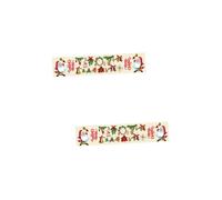 Garneck 2 Pezzi Runner Natalizio con Decorazioni Natalizie per Tavola Festiva e Addobbi Natale Facile Protettivo per Superficie Del