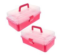 Garneck 2 Pezzi Scatola Di Immagazzinaggio Strumenti Per Unghie Custodia Per Utensili Portautensili Portatile Organizzatore Per Strumenti Per Nail Art Custodia Per Utensili Per Cosmetici