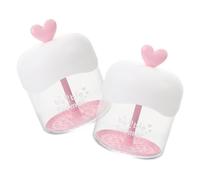 Garneck 2 Pezzi Schiumatore Manuale Trasparente a Forma di Cuore Produttore di Schiuma Densa per Detergente Viso e Corpo Strumento Portatile per Pulizia della Pelle da Viaggio