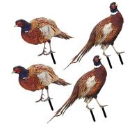 Garneck 2 Set Palo Decorativo da Giardino in Acrilico Fagiano Realistico | Resistente e Difficile da Danneggiare, per Ingressi e Cortili, Effetto Adorabile e Molto Visibile