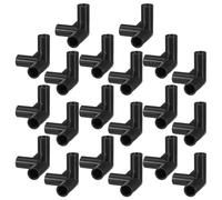 Garneck 20 Pezzi Connettore a 3 per Armadio Nero, Plastica Resistente, Interno 12mm, Ottimizzazione Spazio e Montaggio Facile per Organizer Casa e Camere