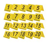Garneck 20 Pezzi Marcatori in con Evidenza Misurazione Gialli Scala Portatile Plastica 7,5x7,5x7cm per Indagini Forensi sulla Scena del Crimine