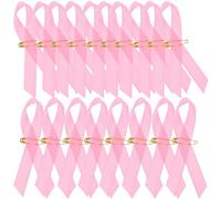 Garneck 200 Pezzi Spilla Nastro Rosa in Poliestere per Donne e Ragazze, Facile da Installare e Decorativa, per Uso Quotidiano e Promuovere la Salute del Seno
