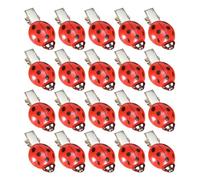 Garneck 20pezzi Fermagli per Capelli Mini Forma di Coccinella Accessori per Capelli in Plastica Colorati Punti per Ragazze Decorazioni per Copricapo da Festa