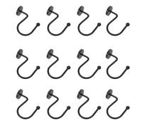 Garneck 24 Pezzi Gancio per tende ganci per tende vintage da bagno da doccia per il bagno Anelli decorativi ganci doccia decorativi Black